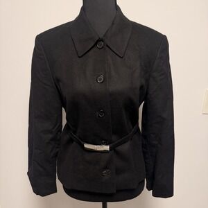 Vintage Hugo Boss Women's Black  Blazer 100%‎ Wool